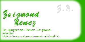 zsigmond mencz business card